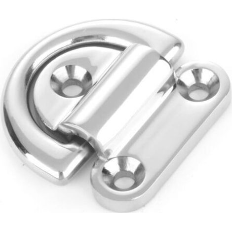 2pcs 6mm Quincaillerie Acier Attachez Le Pont d'ancrage Ancre à Anneau en D en Acier Inoxydable Œillet Pliant pour Rail Marin SUS316 (1/5)