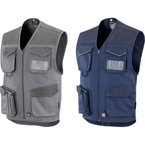 Neri Convoy Arbeitsweste mit mehreren Taschen - L - Grau