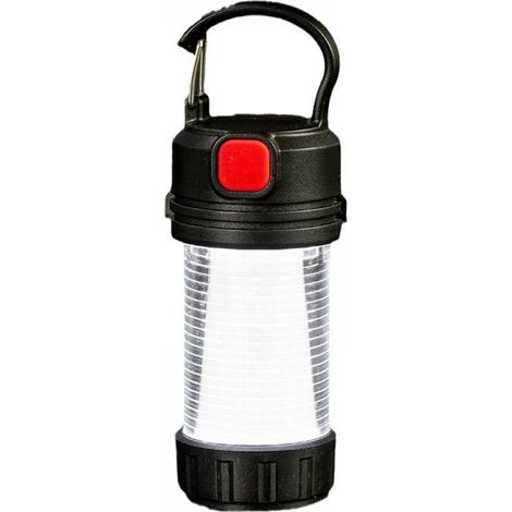 Lanterne De Camping - Lampe À LED Bicolore Blanc/Rouge - Tête Pivotante 180° - Rechargeable USB-C - Étanche IPX4 - Pour Tente Et Extérieur - 1 Pièce (1/5)