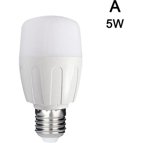 Ampoule LED E27 avec détecteur de mouvement et de luminosité, compatible avec les veilleuses à détecteur de son et de radar. (1/5)