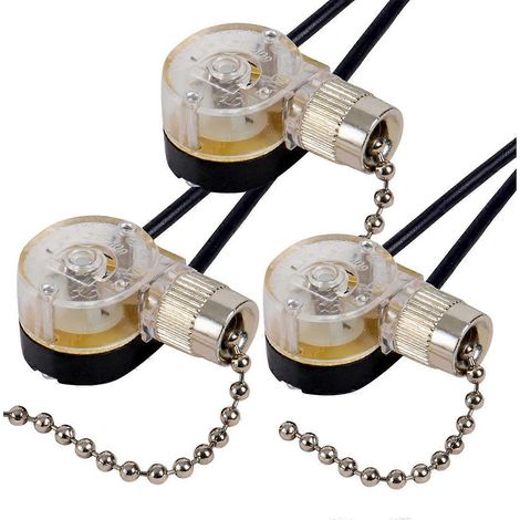 3Pack Ceiling Fan Light Switch ZE-109 Fan Switch (Nickel)-- (1/5)