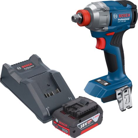 Bosch GDX 18V-285 Professional Visseuse à chocs sans fil 18 V 285 Nm 1/4'' Brushless + 1x batterie 4,0 Ah + chargeur (1/5)