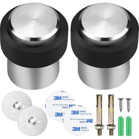 4 pièces de poignées blanches rondes encastrée, 50 mm Trompette en acier inoxydable pour porte coulissante, poignées de placard, poignées invisibles avec vis de fixation pour porte en verre (1/5)
