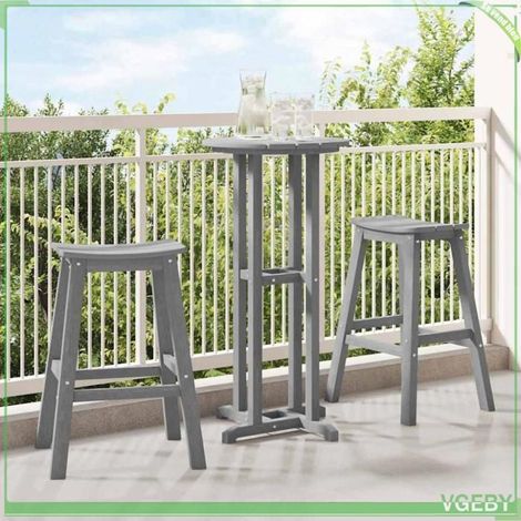 Ensemble de bar de jardin - 3335803 - Gris clair - HDPE - Résistant aux intempéries (1/5)