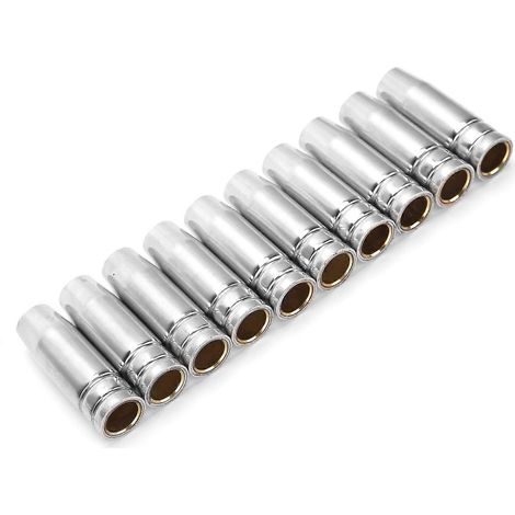 10 Stück Gasdüsenspitzen für MB15 MB14 12mm Messingbrenner-Schutzzubehör MAG MIG