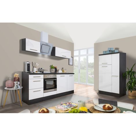 Cuisine Kitchenette Chêne Blanc Amanda 310 cm Respekta Premium