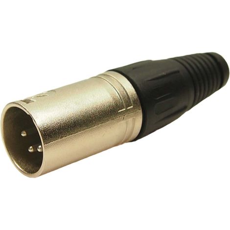 RS PRO-Connecteur XLR Mâle Droit 4 voies Montage sur câble, placage Argent ( Prix pour Sachet de 2 )