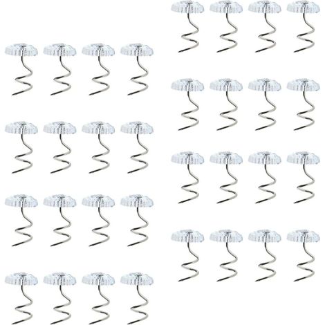 60 épingles de jupe lit en acier inoxydable, spirales antidérapantes, (1/5)