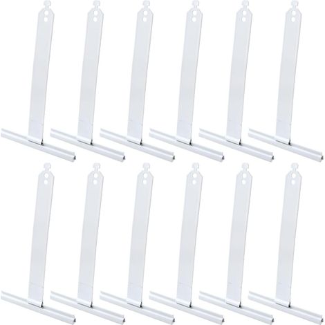 12pcs - Ressort de Suspension - Attache Tablier - Pour Volet Roulant Électrique - Compatible Axe Octogonal SW40-SW70 - Acier Galvanisé - Argent - 0,25mm