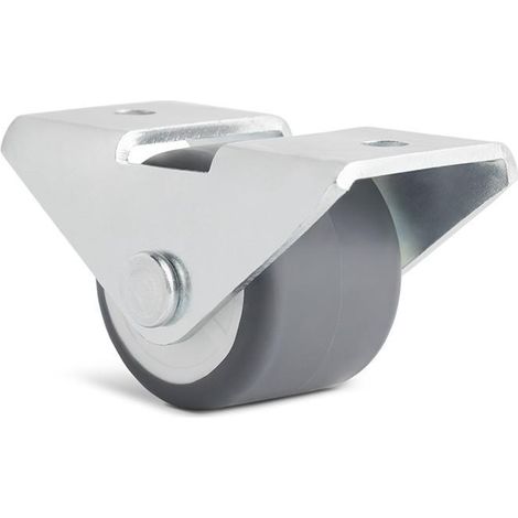 rueda fija pequeña devon. acero zincado. para mueble o carro. diámetro 19mm. altura 25mm - qq