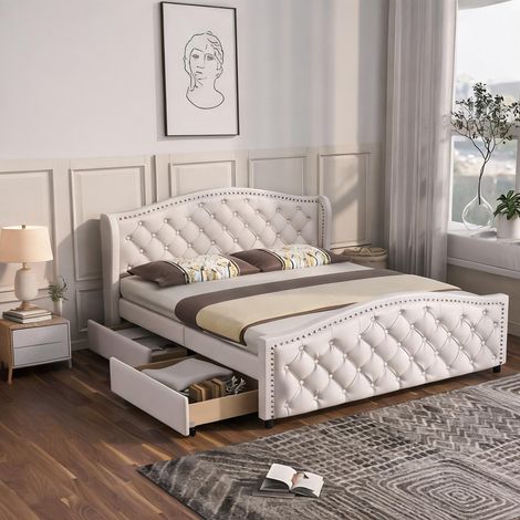 Tête de lit coloris blanc PU en PU 212,5 x 146 x 100 cm (1/5)