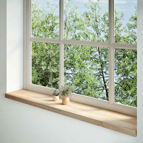 Appuis de fenêtre 2 pcs non traité 140x25x2cm bois chêne massif