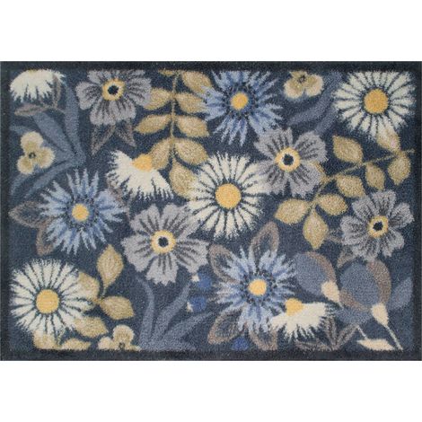 FLOORNOVO Schmutzfangmatte Natur Schmutzfang - 85 cm x 60 cm - Wiesengrund - waschbare Fußmatte Innen und übderdachte Außenbereiche (1/3)