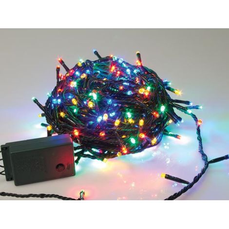 Sparkle Light LED - 20 m - 300 bunte Lampen - Grüner Draht - Dimmer