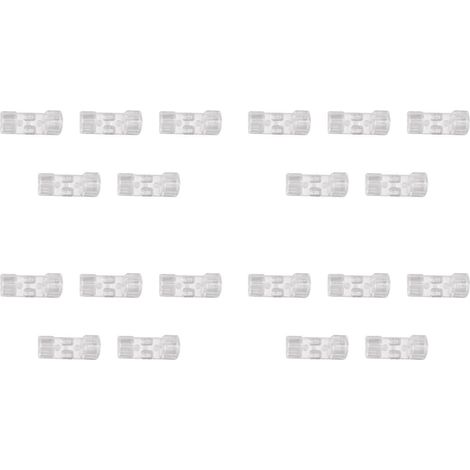 Packung mit 20 Kabelclips, Kabelorganisatoren für den Schreibtisch, USB-Kabelclips, Organizer (transparente Farbe) (1/5)