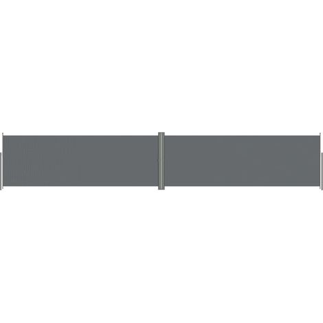 Tenda da sole laterale retrattile/schermo protettivo per patio giardino terrazza balcone 180 x 1000 cm antracite 020007118