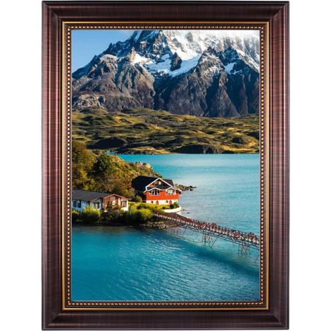 Vintage A4 Photo Frame, Baroque Frame with Adjustable Hook and Stand (1/5)