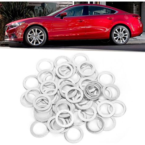50 joints toriques de bouchon de vidange d'huile 9956‑41‑400 compatibles avec Mazda CX‑5 et MX‑5 (1/5)