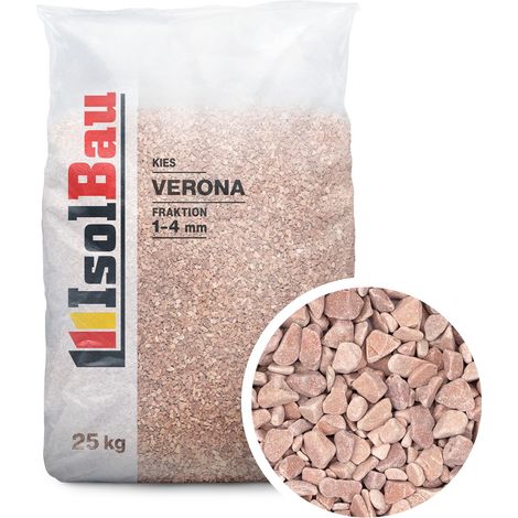 IsolBau Aggregato di marmo Marmorkies Rosso Verona 1/4mm 25kg (1/5)