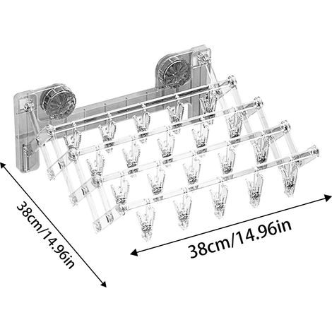 Ventouse pour chaussettes Genérico : Clips pour cadre de séchage - Organisateur efficace et pliable Support mural pour étendoir à linge, appareil portable, Soul Device (1/4)