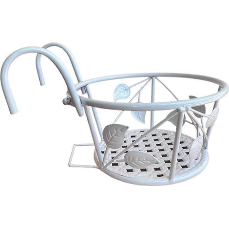Topfhalter-Aufhänger, Hängekörbe für Terrasse, Balkon, Veranda oder Zaunpflanzgefäße zum Zusammenbauen-White (1/5)