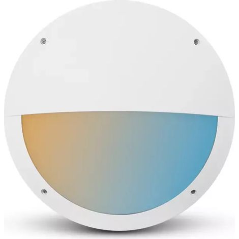 LED Hublot Ø300mm Asymétrique Blanc Détecteur RF préavis d'extinction 20W CCT IP65 Miidex Lighting® (1/5)