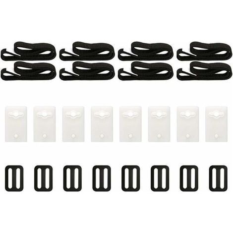 BUNTHAUS Kit de fixation de couverture de piscine solaire 8 pièces, Kit avec sangles de bobine universelles pour fixer la couverture solaire, adapté aux piscines creusées (1/5)