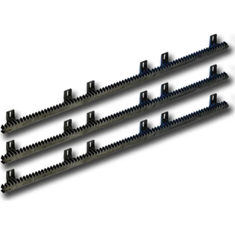 Came – Crémaillère nylon module 4 30x20 mm – Lot de 3 mètres – Âme acier pour portail jusqu'à 600 kg – Fixation avec trous et entretoises (1/3)