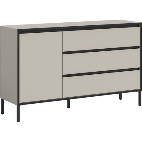 Tron Sideboard 1 Tür, 3 Schubladen Kaschmir Dekor.