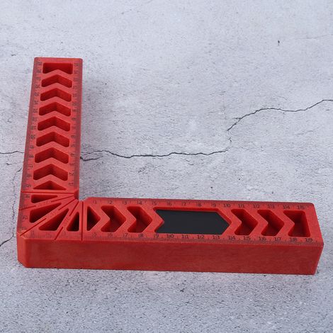 équerre de repérage, équerre à angle droit, équerre en L, équerre en plastique, équerre pour le travail du bois, règle à tracer (1/5)