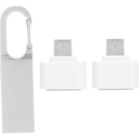Clé USB 2.0 avec Porte-Clés et Adaptateur OTG - Mémoire Flash 4GB Cadeau Pratique HS132