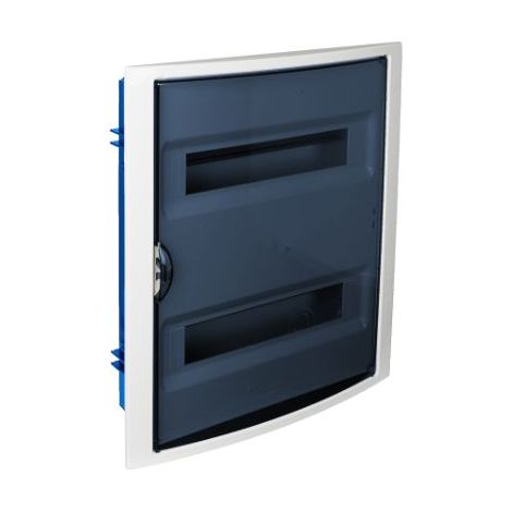 5250PFHGW Tableau électrique encastrable sur placo 28 modules - porte vitrée - 438x362x102mm (1/3)