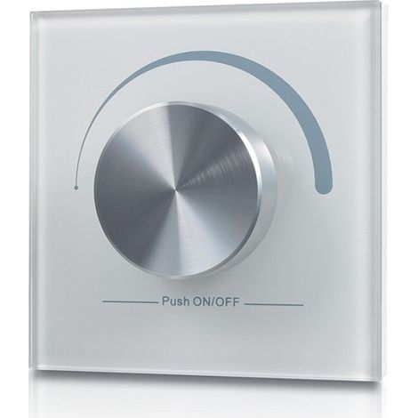 Variateur mural pour ruban LED – Contrôle d'intensité 0,1 à 100 % – Portée de 20 mètres – Mécanisme rotatif sans scintillement – Sunricher (1/5)
