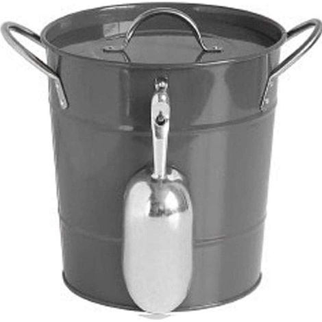 Seau à glace créatif en fer noir pour café, grand seau à glace pour cafés et salons de thé (D) (1/3)