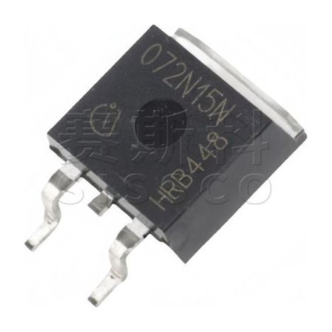 IPB072N15N3G, siebgedruckt 072N15N TO263, N-Kanal-MOSFET 150V 100A, elektronischer Bauteilchip, 5 Stück.