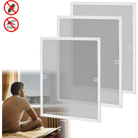 AUFUN Protection des insectes de la calandre pour les fenêtres 120×140cm blanc (1/5)