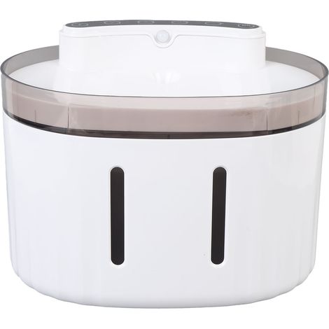 Fontaine à eau automatique sans fil 2L pour chats d'intérieur, silencieuse et à filtration automatique, rechargeable, en plastique. (1/5)
