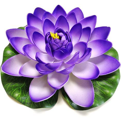 Fleur artificielle pour la décoration de bassin de jardin, fleur de lotus flottante, ornement réaliste pour piscine, aquarium et jeux d'eau extérieurs, nénuphar réaliste-AquaForge (1/5)