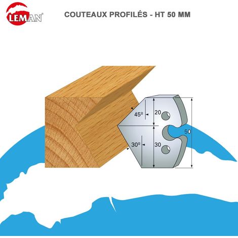 JEU DE 2 CONTRE-FERS PROFILES HT.50MM N°272