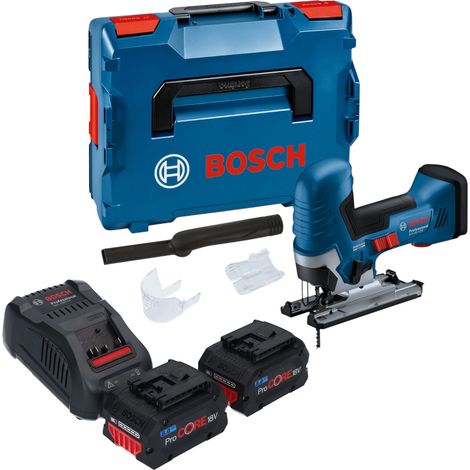 Bosch GST 18V-125 S Professional Akku Stichsäge 18 V 125 mm Brushless + 2x ProCORE Akku 8,0 Ah + Ladegerät + L-Boxx