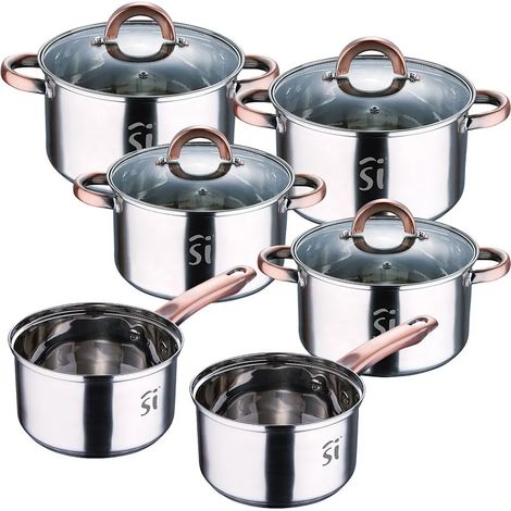 Set pentole san-ignacio pk6753 acciaio inox compatibile induzione (1/3)