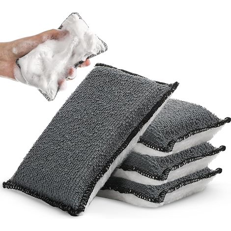 Car Sponge, Microfiber Interior Cleaning Pads, Car Care Cleaning Sponges, Washable Sponge, Interior Cleaning Pad for Waxes, Cleaning Products (1/5)