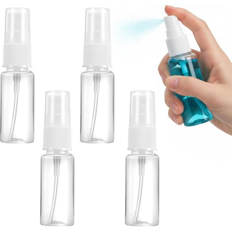 4 Pièces Flacon Spray Vide, Flacon Parfum Vide,50ml Flacon Spray Vide,Vaporisateur Vide, Plastique Transparent Bouteille de Voyage Vide Réutilisables, pour Lotion, Parfum, Shampoing etc (1/5)