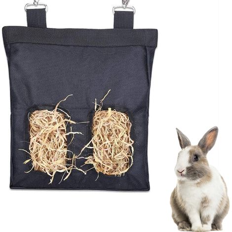 Sac à foin pour lapins et cochons d'Inde, mangeoire à foin en tissu pour lapins et cochons d'Inde, sac de rangement pour mangeoire