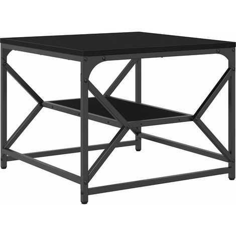 Maison Exclusive - Couchtisch Schwarz Eichen-Optik 51 x 50 x 40 c (1/5)