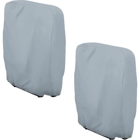 Lot de 2 housses de chaise de jardin imperméables, zéro gravité, housses de chaise pliantes pour patio 71,1 x 33 x 109,2 cm (l x P x H), imperméables, anti-UV, housse de chaise longue inclinable (1/5)