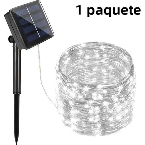 Guirlande lumineuse solaire LED étanche (7 m, 50 LED blanches), guirlande lumineuse de Noël (1/5)