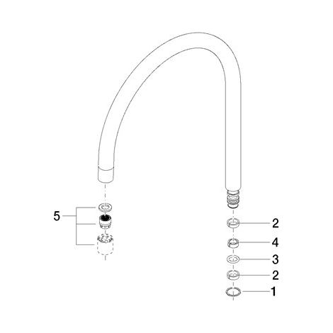 Dornbracht 90282222602-00 Bec de robinet Pièces de rechange
