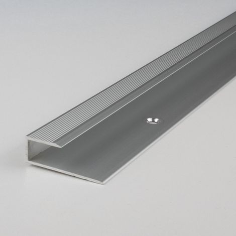 PROVISTON Einfassprofil 34 x 8.5 x 1000 mm Aluminium eloxiert Abschlussprofil Silber Geriffelt Gebohrt (1/5)