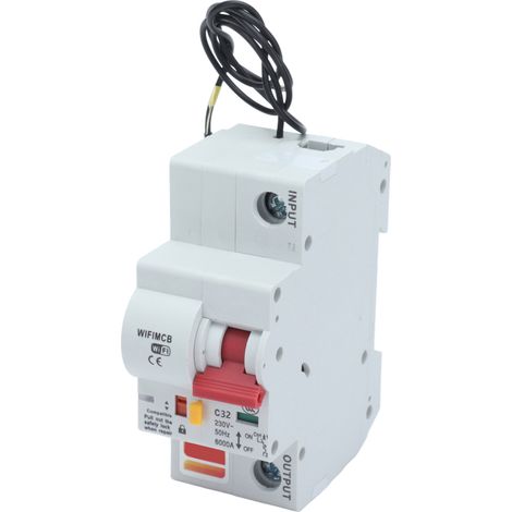 Disjoncteur intelligent WiFi 1P avec télécommande Bluetooth, boîtier ignifugé, 220 V CA, 32 A (1/5)